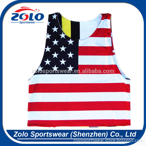 2016 Wholesale cheap custom sublimation lacrosse jerseys reversible pinny sublimated lacrosse jersey